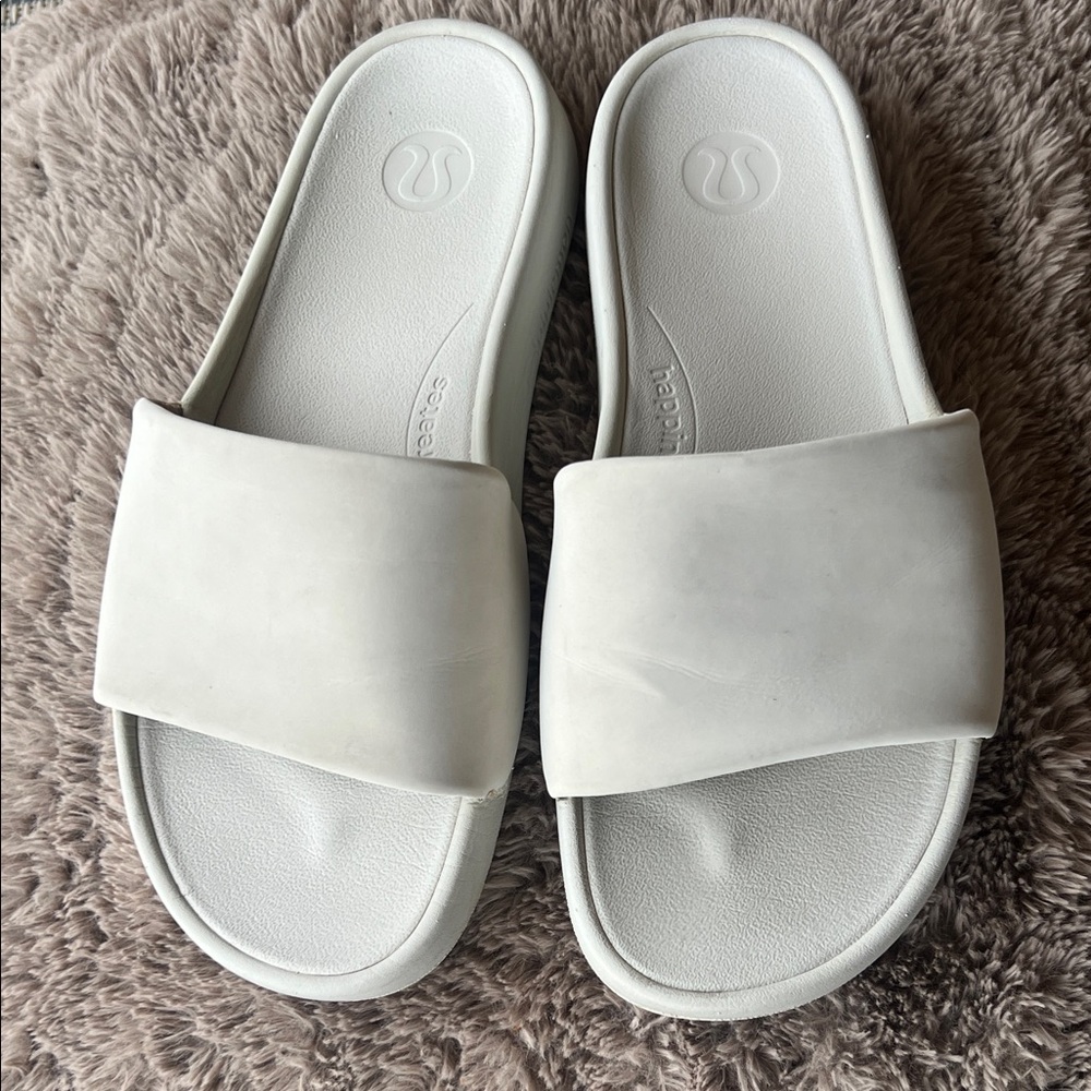 lululemon athletica Cream Slide Sandals - Women's Slip-On Comfort
